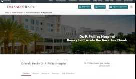 
							         Dr. P. Phillips Hospital - Orlando, FL - Orlando Health								  
							    