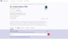 
							         Dr. Padma Ram, MD - Reviews - Oswego, NY - Healthgrades								  
							    