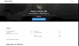 
							         Dr. Pedro Portal, MD – Miami Beach, FL | Internal Medicine - Doximity								  
							    