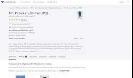 
							         Dr. Praveen Chava, MD - Reviews - Houston, TX - Healthgrades								  
							    