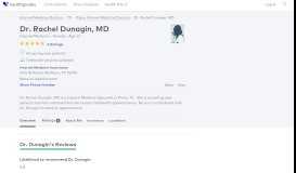 
							         Dr. Rachel Dunagin, MD - Reviews - Plano, TX - Healthgrades								  
							    
