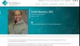 
							         Dr. Ramsey, MD | NorthShore Health Centers								  
							    