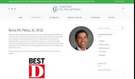 
							         Dr. Rene M. Pena, Jr. | Central Park ENT | ENT Doctors Dallas								  
							    