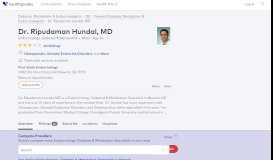 
							         Dr. Ripudaman Hundal, MD - Reviews - Newark, DE - Healthgrades								  
							    