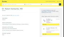 
							         Dr. Robert Barbarite, MD, Internist Reviews, Education & Insurance								  
							    