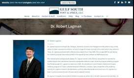 
							         Dr. Robert Lagman | Gulf South Foot and Ankle								  
							    