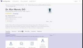 
							         Dr. Ron Marek, DO - Reviews - Wichita, KS - Healthgrades								  
							    