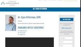 
							         Dr. Ryan Kitterman | Sugarhouse Podiatrist | West Jordan Podaitrist ...								  
							    