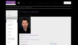 
							         Dr Sean Crawford | The University of Manchester								  
							    