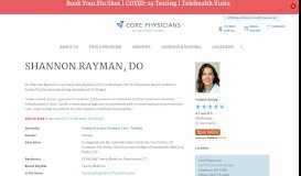 
							         Dr. Shannon Rayman, DO - New Hampshire - Core Physicians								  
							    