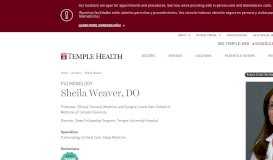 
							         Dr. Sheila Weaver | Temple Health								  
							    