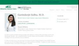 
							         Dr. Sidhu - Medical Oncologist | Atlanta Cancer Care								  
							    