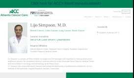
							         Dr. Simpson - Hematologist | Atlanta Cancer Care								  
							    