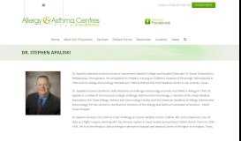 
							         Dr. Stephen Apaliski - Metroplex Allergy								  
							    