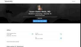 
							         Dr. Susan Webb, MD – Knoxville, TN | Obstetrics & Gynecology								  
							    