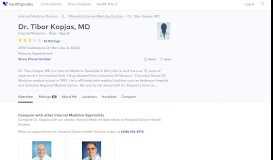 
							         Dr. Tibor Kopjas, MD - Reviews - Maryville, IL - Healthgrades								  
							    