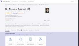 
							         Dr. Timothy Gabryel, MD - Reviews - West Seneca, NY - Healthgrades								  
							    