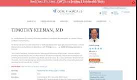 
							         Dr. Timothy Keenan, MD - New Hampshire - Core Physicians								  
							    