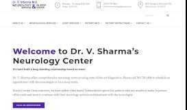 
							         Dr. V Sharma MD: Home - Virginia Neurologist								  
							    