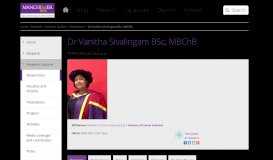 
							         Dr Vanitha Sivalingam BSc, MBChB | The University of Manchester								  
							    