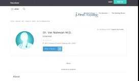 
							         Dr. Vel Natesan M.D., Internist in Salisbury, MD, 21804 ...								  
							    