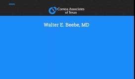 
							         Dr. Walter Beebe | Cornea Associates of Texas								  
							    