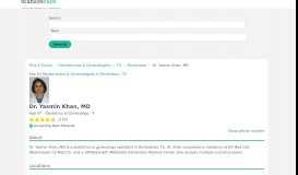 
							         Dr. Yasmin Khan, OBGYN (Obstetrics & Gynecology) - Richardson, TX ...								  
							    