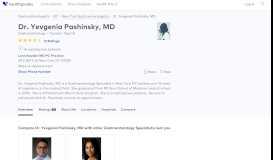 
							         Dr. Yevgenia Pashinsky, MD - Reviews - New York, NY - Healthgrades								  
							    