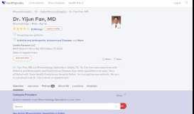 
							         Dr. Yijun Fan, MD - Reviews - Dallas, TX - Healthgrades								  
							    