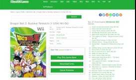 
							         Dragon Ball Z- Budokai Tenkaichi 3 (USA) Wii ISO - NiceROM.com								  
							    