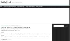 
							         Dragon Nest SEA Problem Solutions List | GuideScroll								  
							    