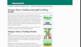 
							         Dragon Story Trading and Spell Crafting Guide - Gamelytic								  
							    