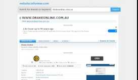 
							         drakeonline.com.au at WI. Drake Online - Website Informer								  
							    