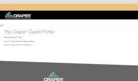 
							         Draper Pro Portal :: Draper, Inc.								  
							    