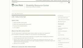 
							         DRC Online Portal Info - Disability Resource Center - Cal Poly, San ...								  
							    