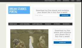 
							         Dream Studies Portal | Lucid Dreaming and Consciousness Research								  
							    