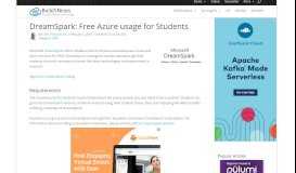 
							         DreamSpark: Free Azure usage for Students | Build Azure								  
							    