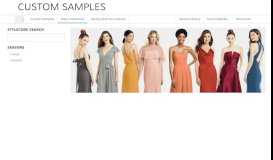 
							         Dresses - Custom Samples - Retailer Response								  
							    