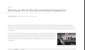 
							         Dressing up a Portal: Ross Stores Employee Engagement								  
							    