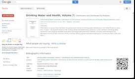 
							         Drinking Water and Health, Volume 7: Disinfectants and Disinfectant ...								  
							    