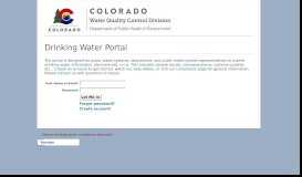 
							         Drinking Water Portal Login | Colorado Department of Public Health ...								  
							    