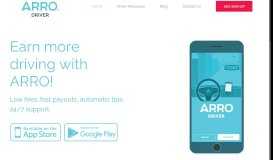 
							         Drive ARRO – Earn more driving with ARRO!								  
							    
