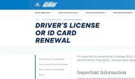 
							         Driver License Information - CA.gov								  
							    