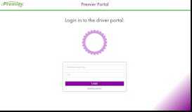 
							         Driver Login - Premier Portal								  
							    