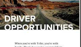 
							         Driver Opportunities - Tribe Transportation								  
							    