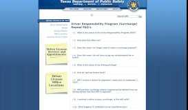 
							         Driver Responsibility Program (Surcharge ... - Texas DPS								  
							    