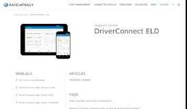 
							         DriverConnect - Rand McNally |								  
							    