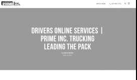 
							         Drivers Online Services | Prime Inc. Trucking - Drive For Prime								  
							    