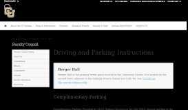 
							         Driving and Parking Instructions | University of Colorado								  
							    