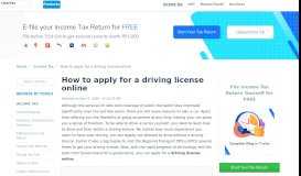 
							         Driving License Online | Driving License status and ... - ClearTax								  
							    
